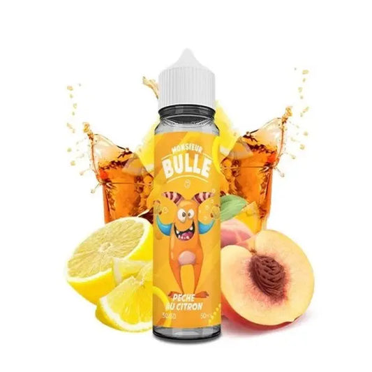 Liquideo Monsieur Bulle Pêche Au Citron 0mg 50ml Liquideo Vapote Plus